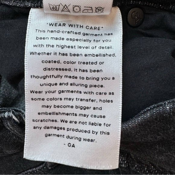 Good American Good Legs Straight Leg Split Pocket Denim Jeans Size 2/26 Black - Picture 11 of 14